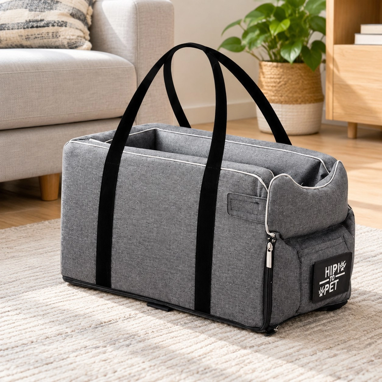 Oba Lit Portable Chat Chien Voyage Contrôle Central Siège de Sécurité Voiture Transport Sac de Transport Protecteur Pour Petit Chien Chihuahua Teddy — Paniers et caisses