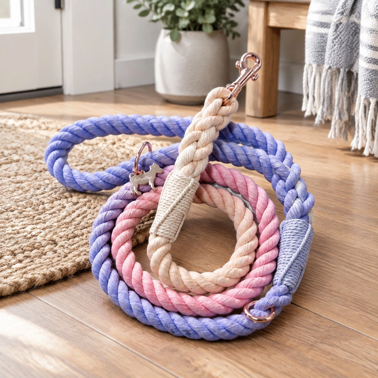 Pawsome Pets New York Laisse en corde - Chevalier — Colliers, laisses et harnais