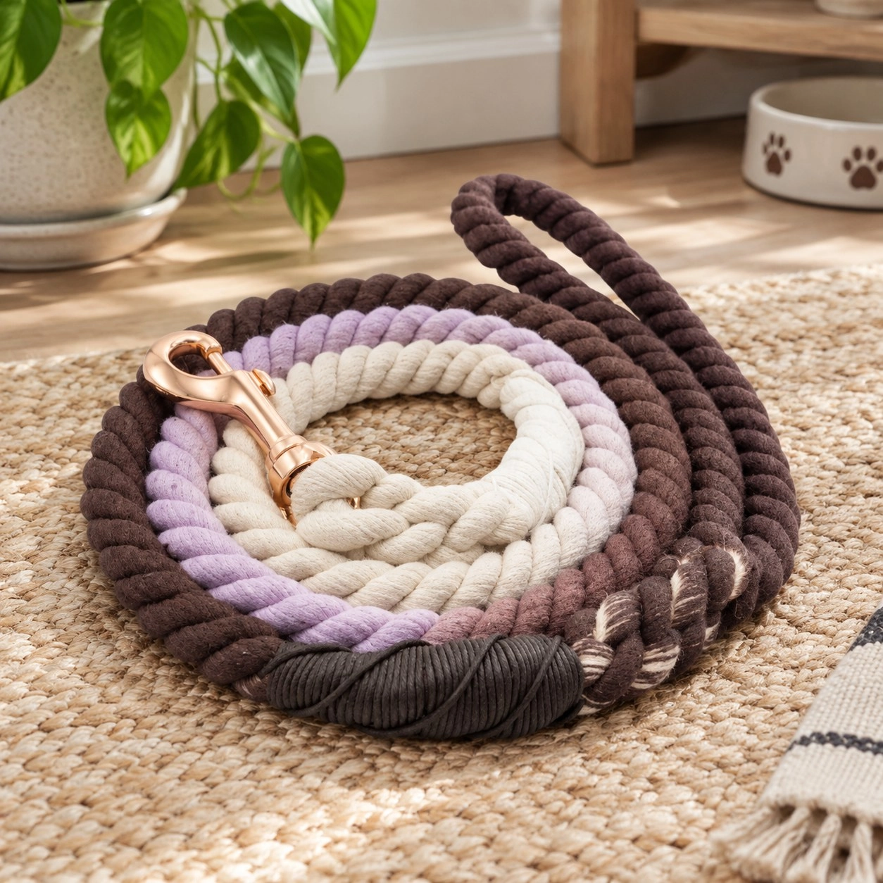 Pawsome Pets New York Laisse en corde - Chocolate love — Colliers, laisses et harnais