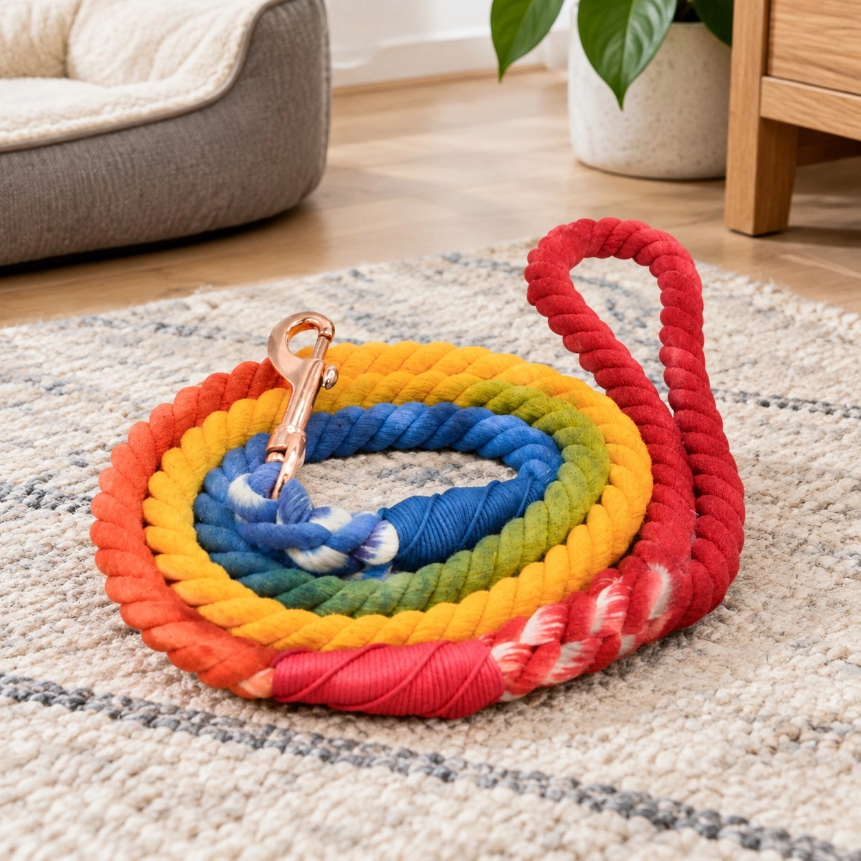 Pawsome Pets New York Laisse en corde - Dark rainbow — Colliers, laisses et harnais