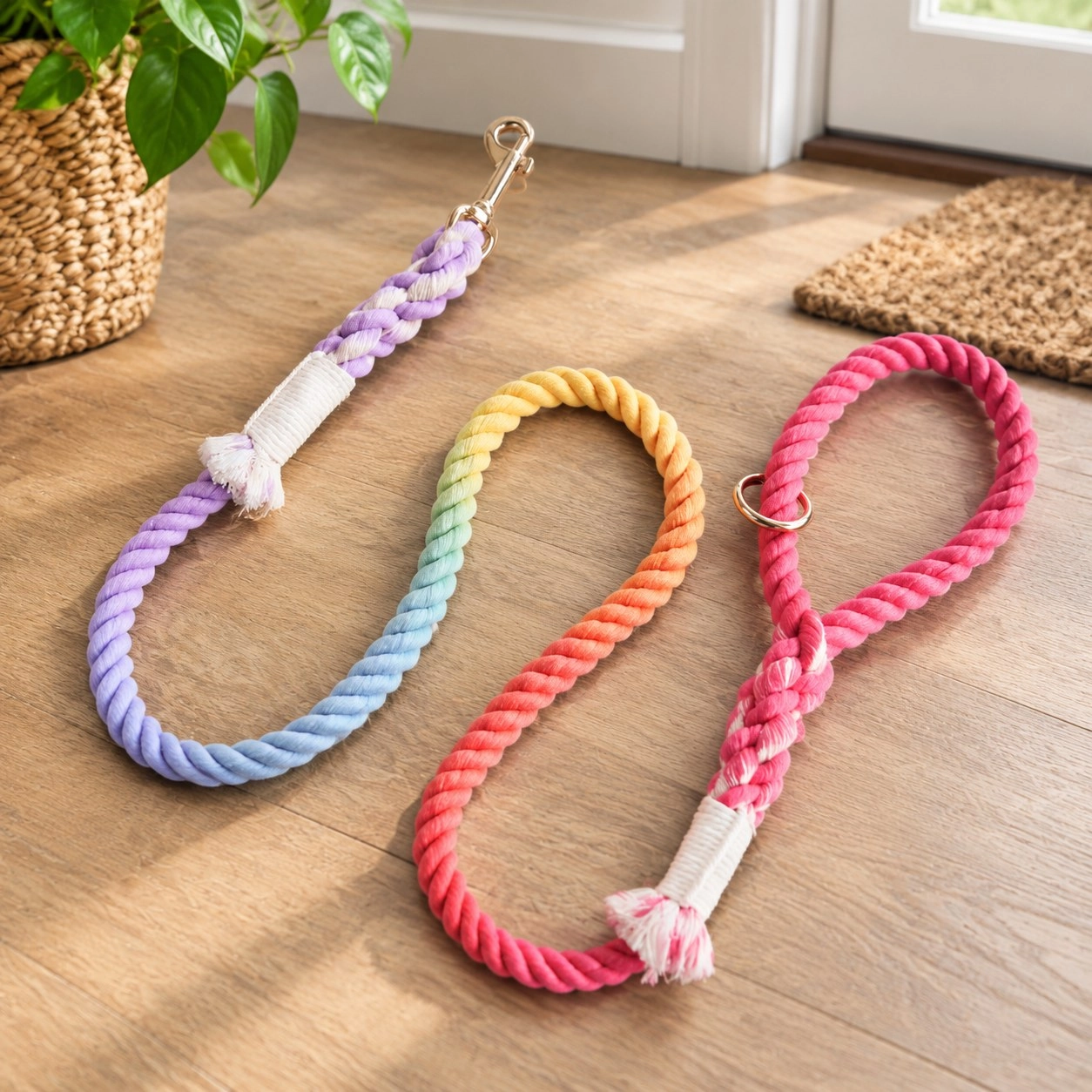 Pawsome Pets New York Laisse en corde - Dream rainbow — Colliers, laisses et harnais