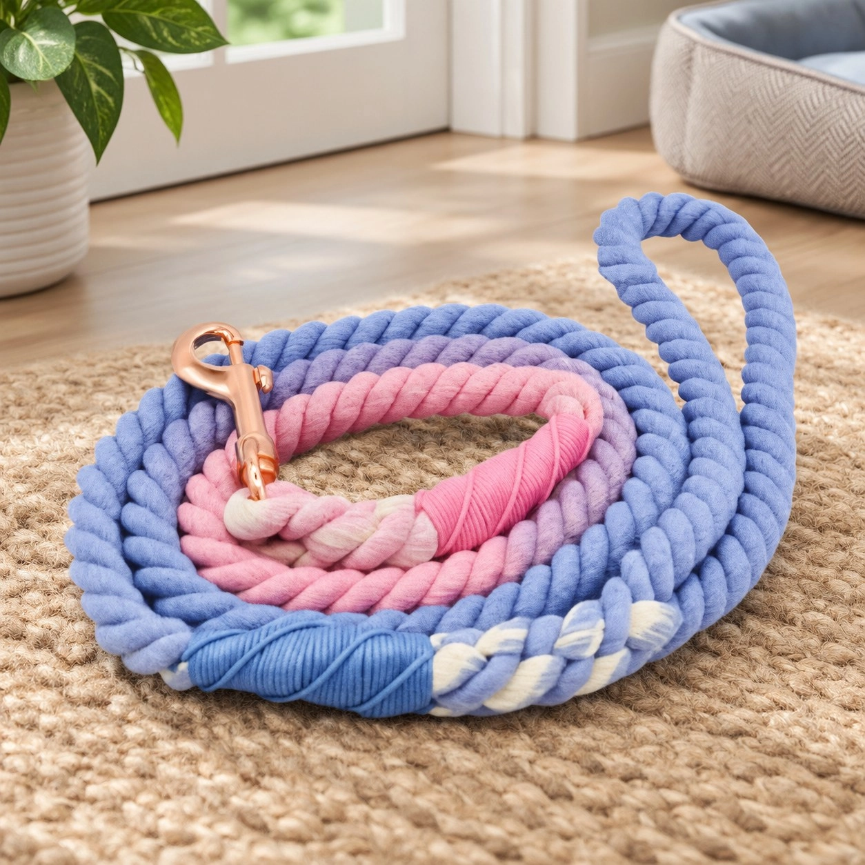 Pawsome Pets New York Laisse en corde - Forget-Me-Not — Colliers, laisses et harnais