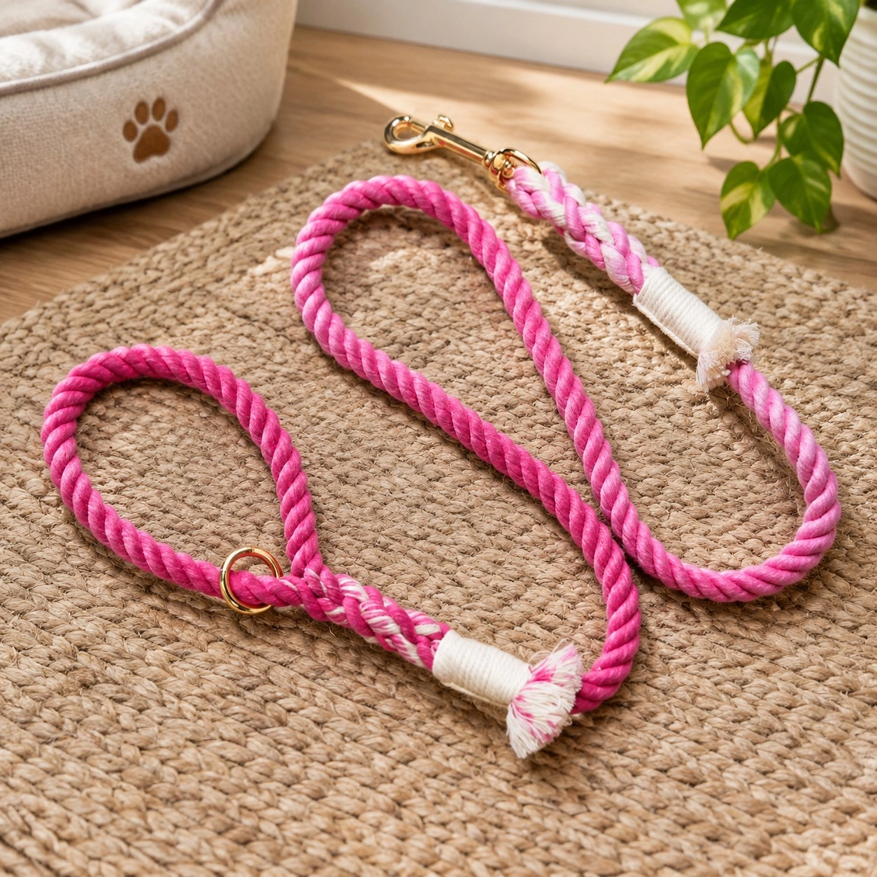 Pawsome Pets New York Laisse en corde - Hot pink — Colliers, laisses et harnais