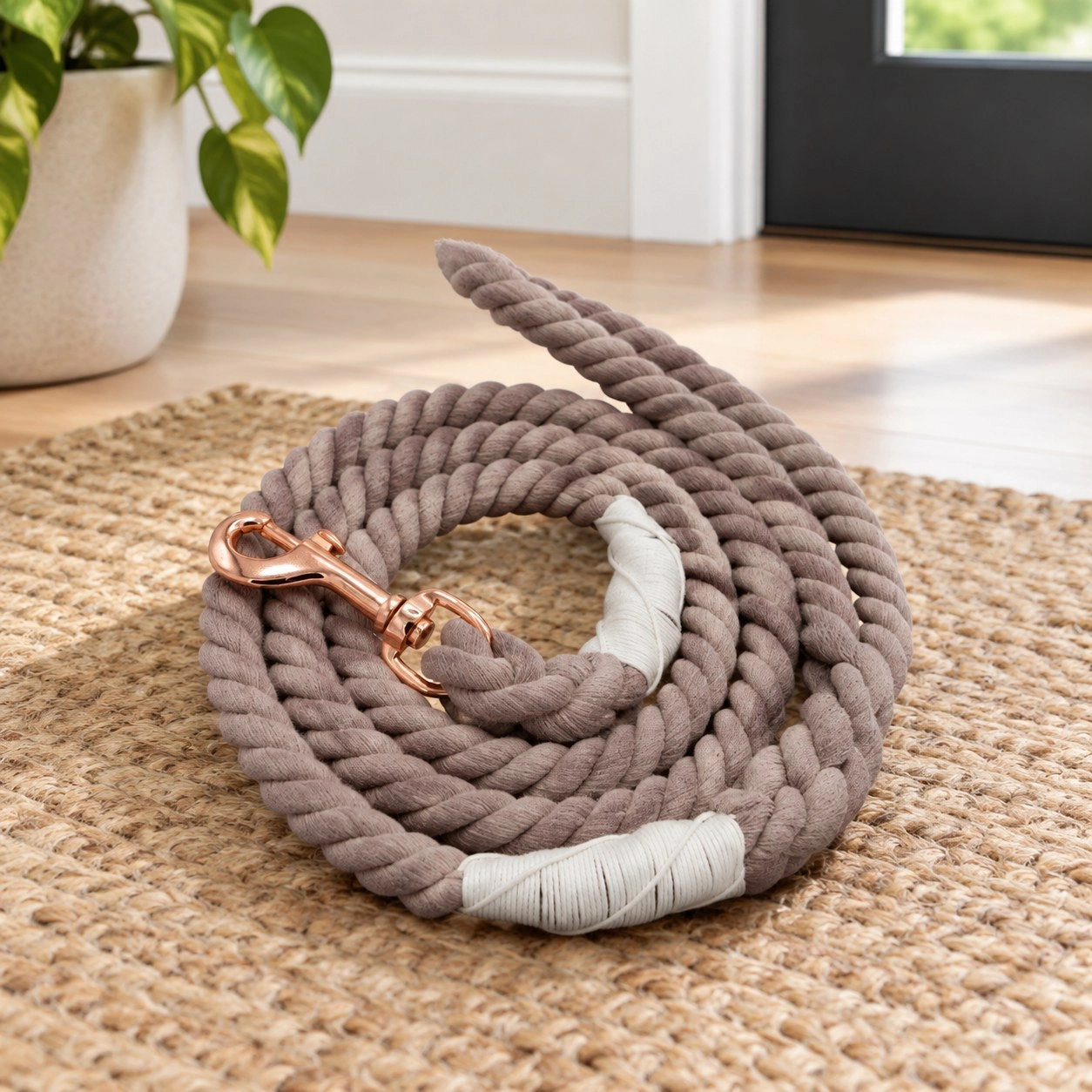 Pawsome Pets New York Laisse en corde - Kaki — Colliers, laisses et harnais