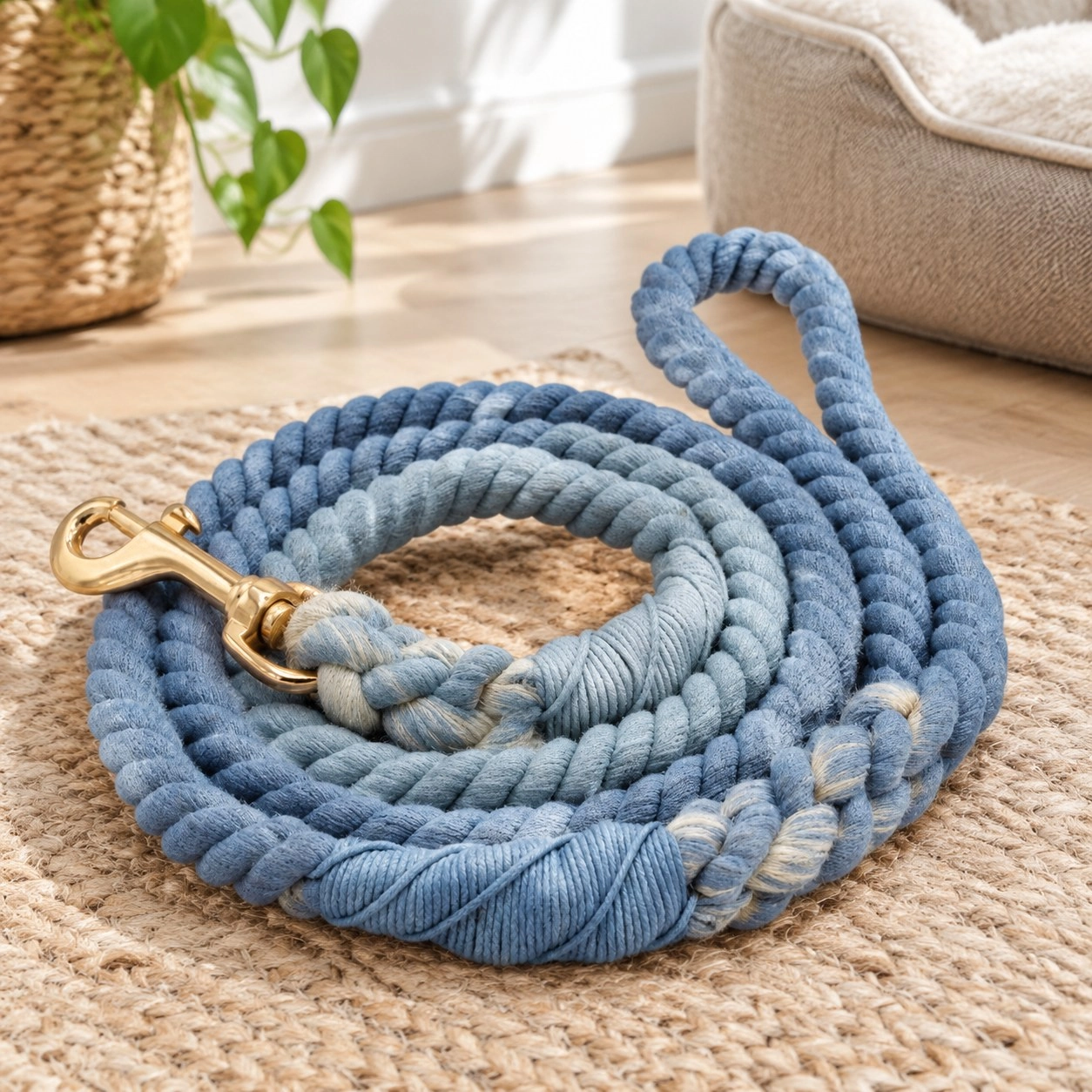 Pawsome Pets New York Rope leash - Larkspur — Colliers, laisses et harnais