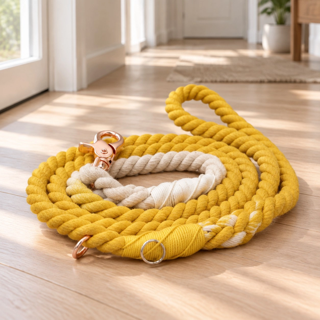 Pawsome Pets New York Laisse en corde - Lemon drop — Colliers, laisses et harnais
