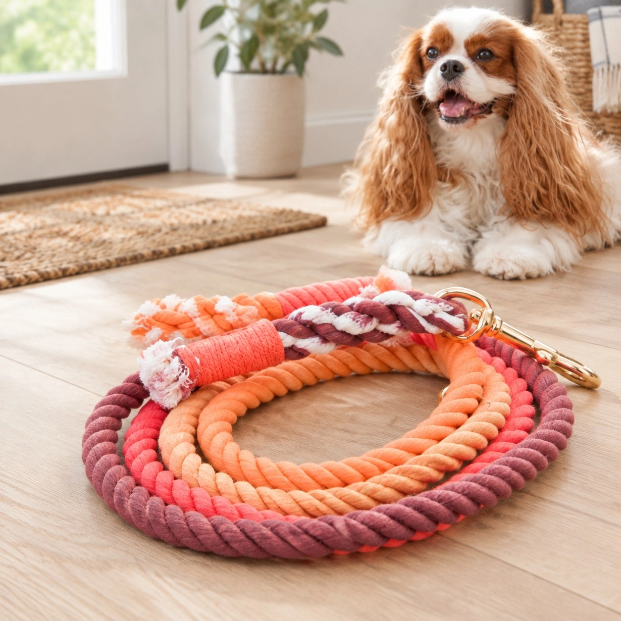 Pawsome Pets New York Laisse en corde - Maple — Colliers, laisses et harnais