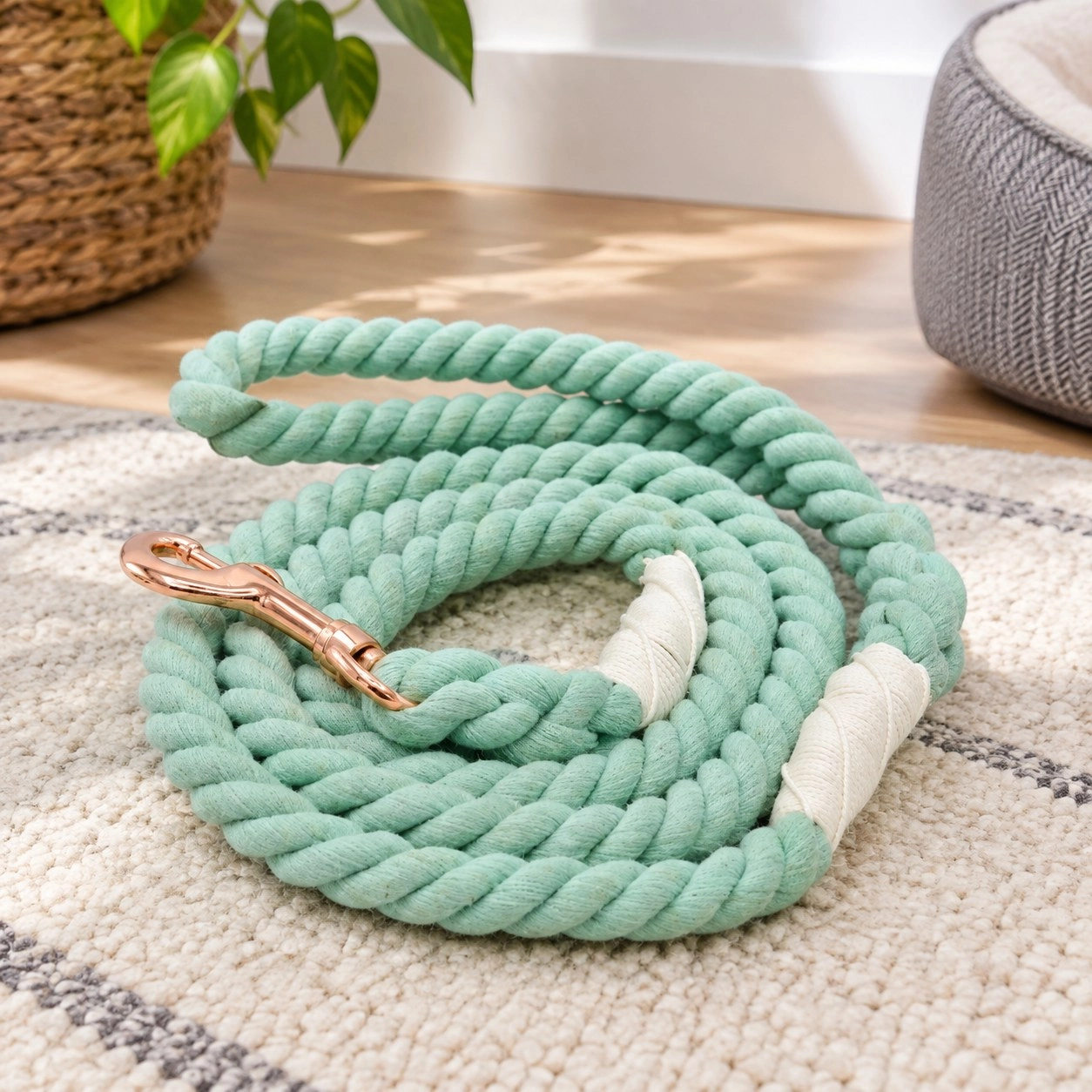 Pawsome Pets New York Laisse en corde - Mint — Colliers, laisses et harnais