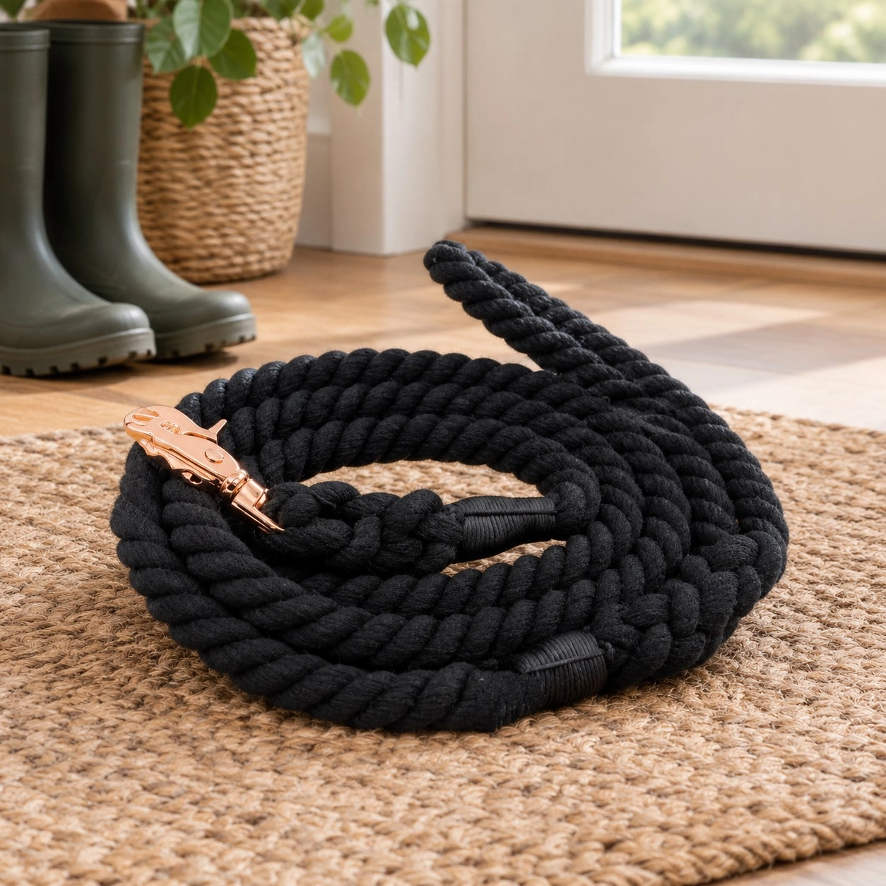 Pawsome Pets New York Laisse en corde - Noir — Colliers, laisses et harnais