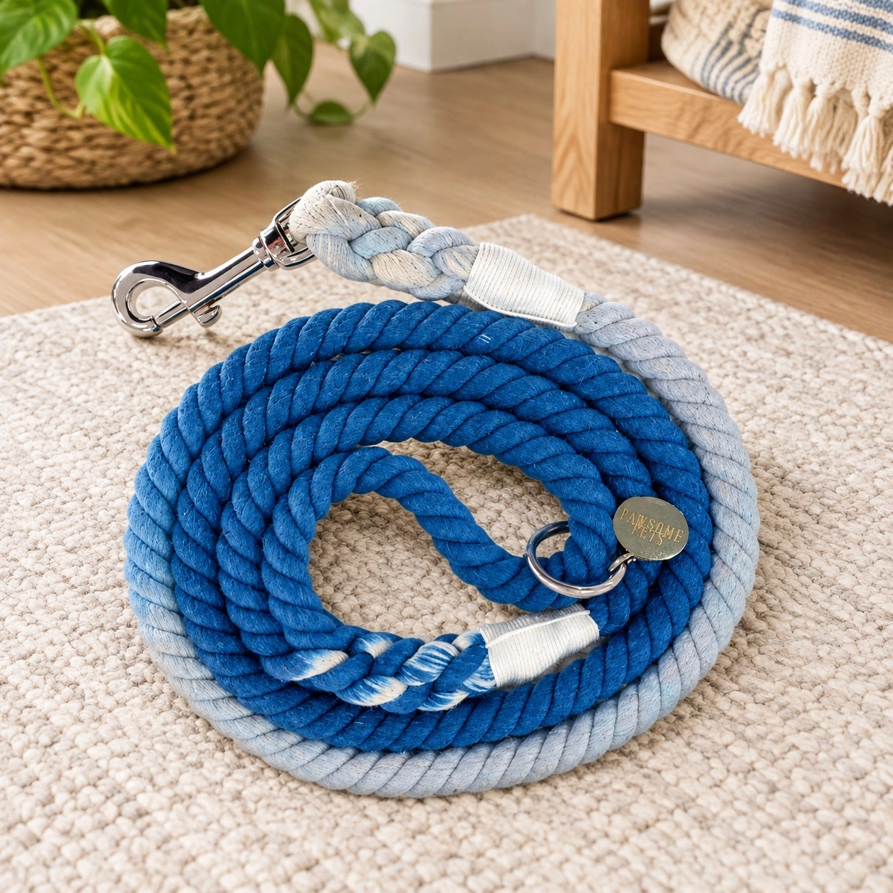 Rope leash - Ombre indigo — Collars, leads and harnesses