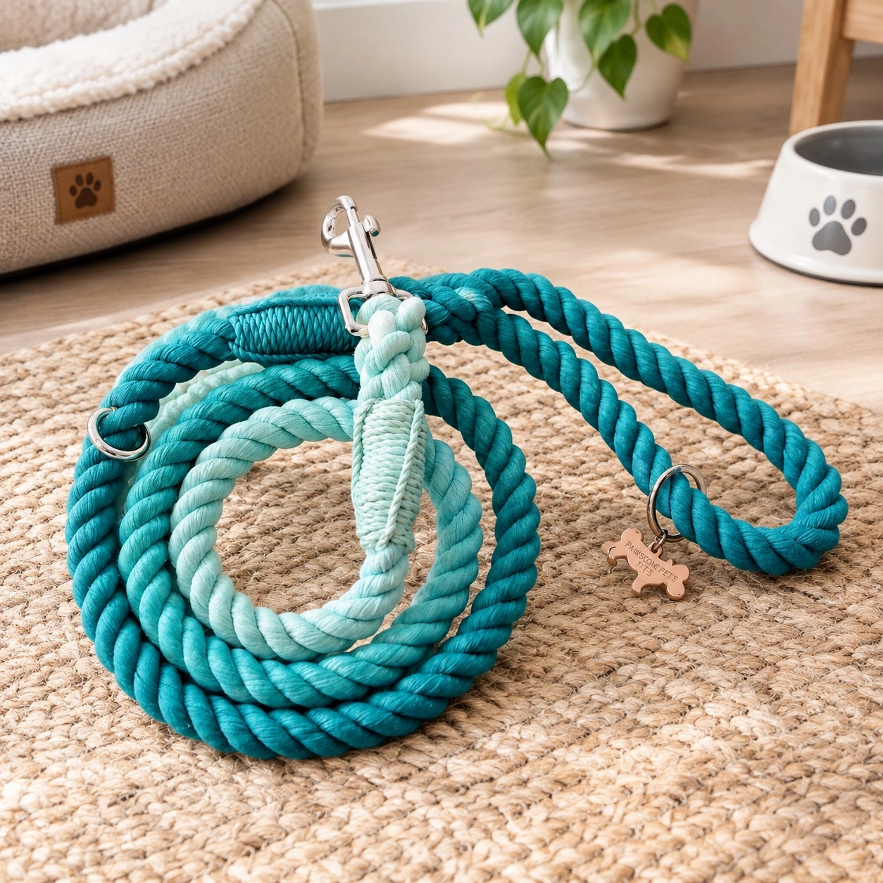 Pawsome Pets New York Laisse en corde - Ombre ocean — Colliers, laisses et harnais