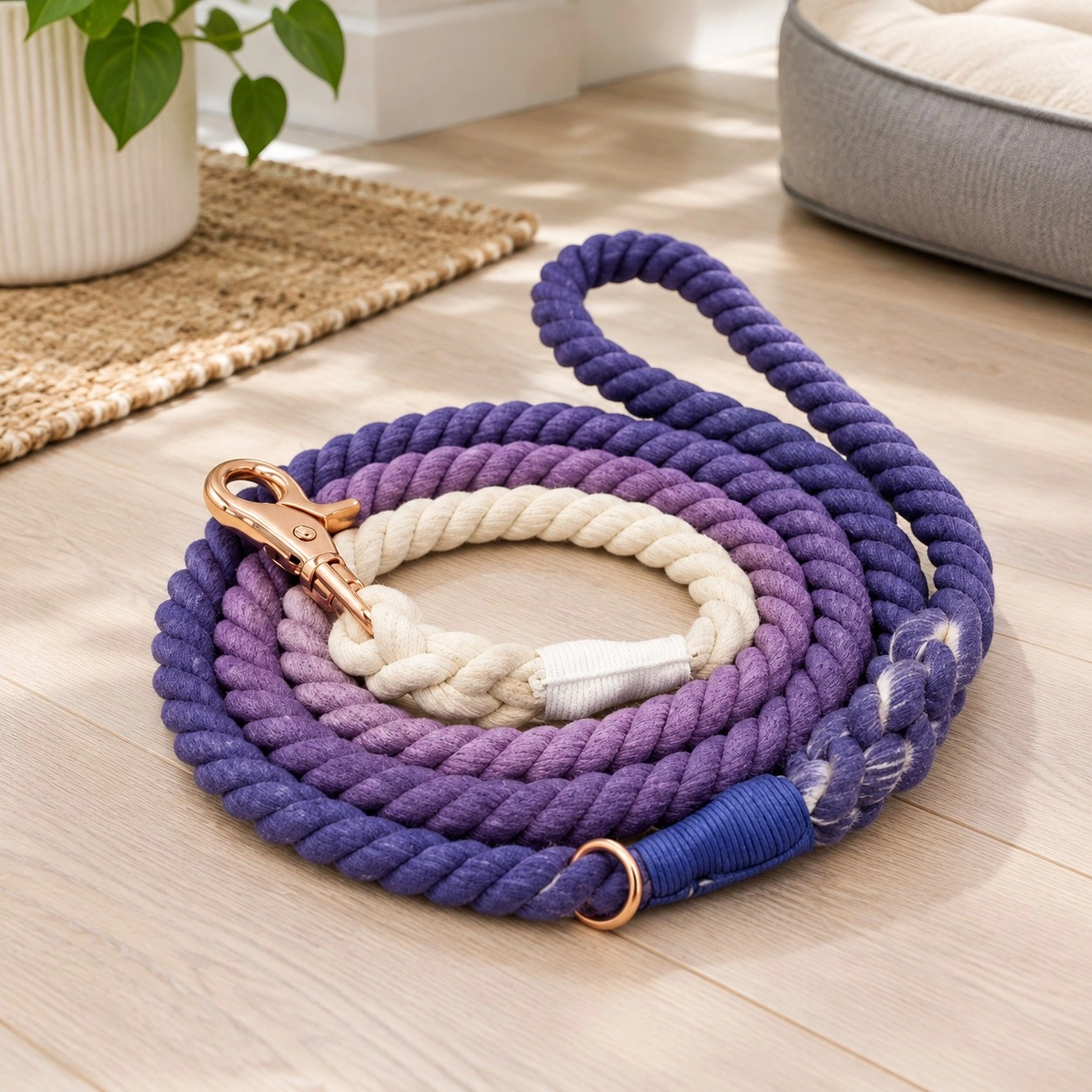 Pawsome Pets New York Laisse en corde - Ombre purple — Colliers, laisses et harnais