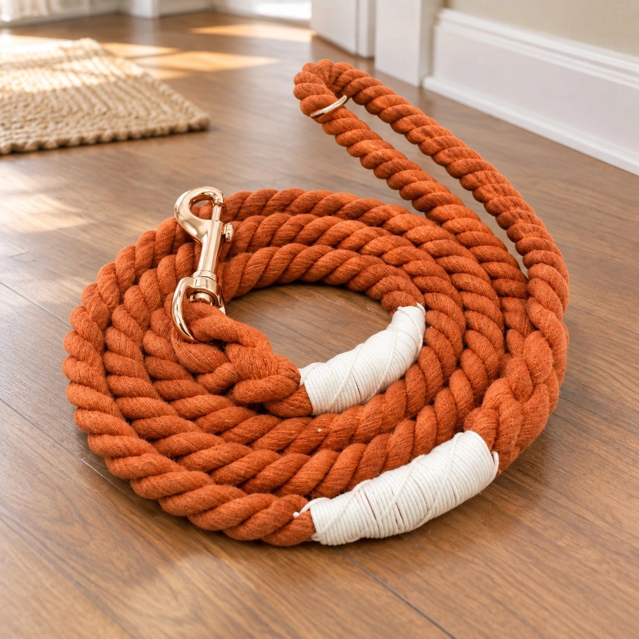 Pawsome Pets New York Laisse en corde - Pumpkin spice — Colliers, laisses et harnais
