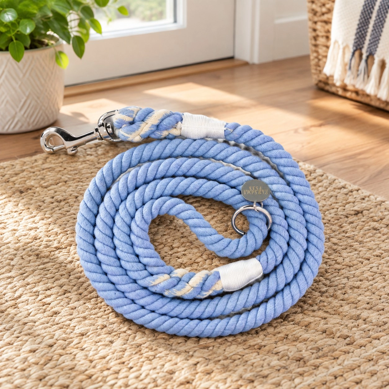 Pawsome Pets New York Laisse en corde - Bleu mer — Colliers, laisses et harnais