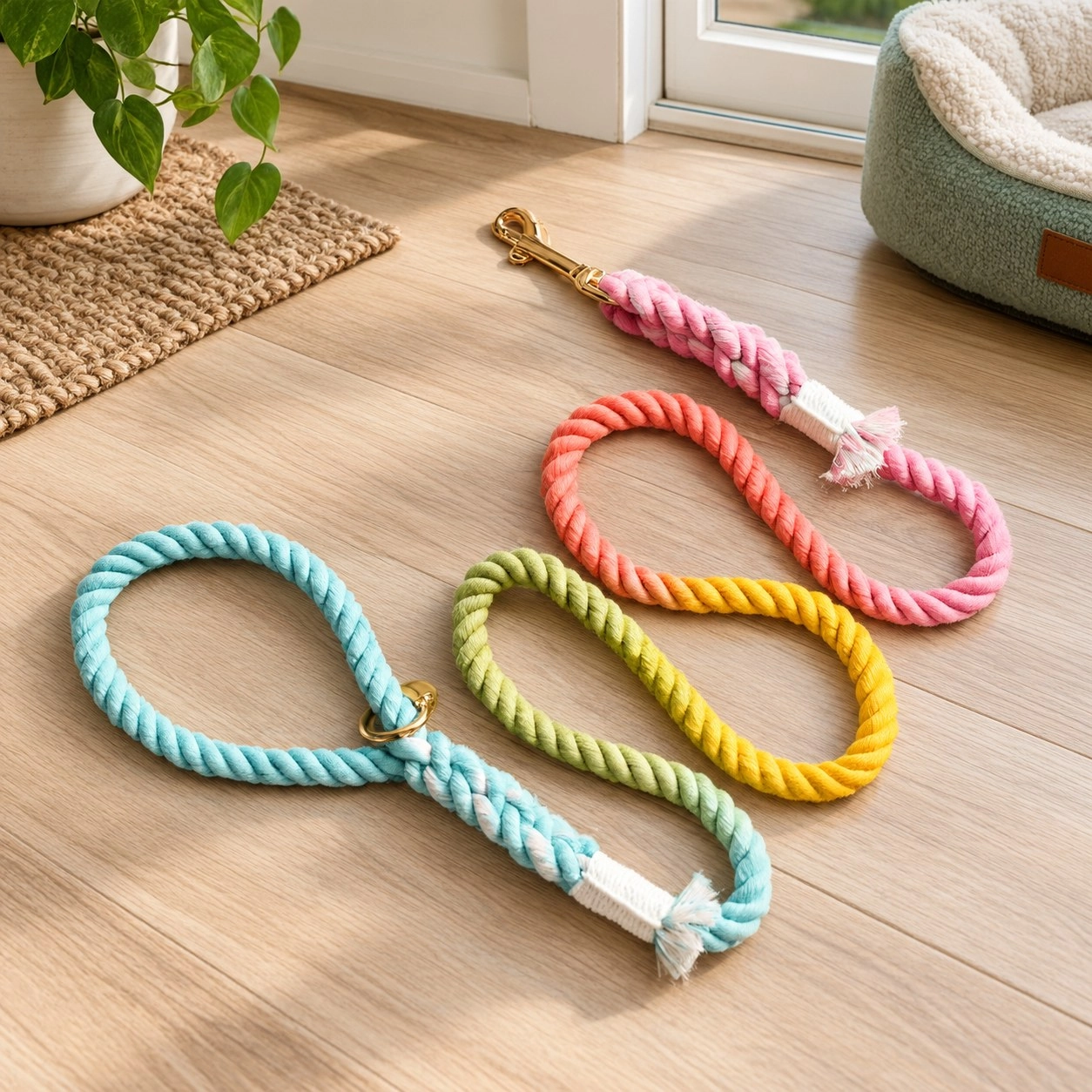 Pawsome Pets New York Laisse en corde - Sweet Lollie — Colliers, laisses et harnais