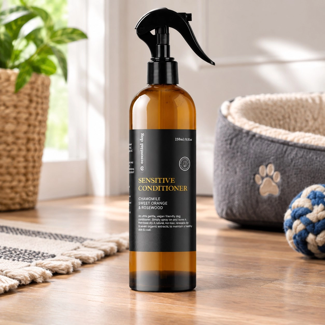 Essential Dog Soin pour chien sensible : Camomille, orange douce et bois de rose — Toilettage