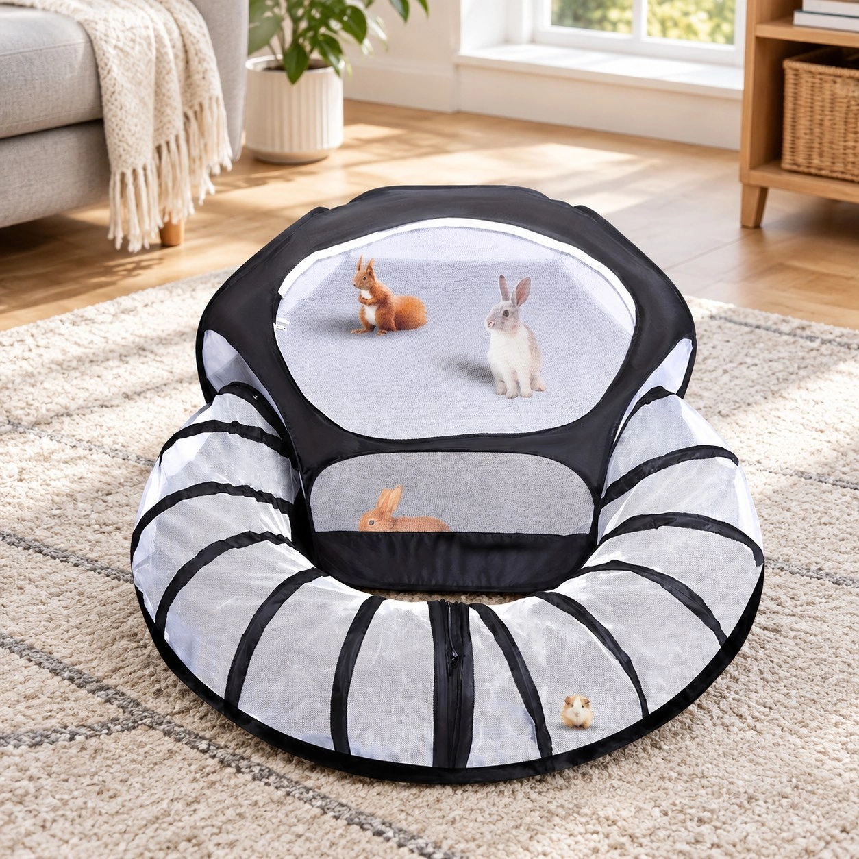 Tm Parc pour petits animaux avec tunnel — Jouets