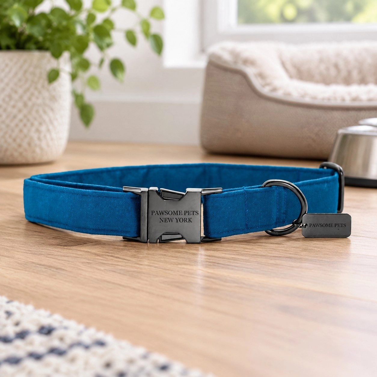 Pawsome Pets New York Collier pour petit chien & chat - Blue velvet