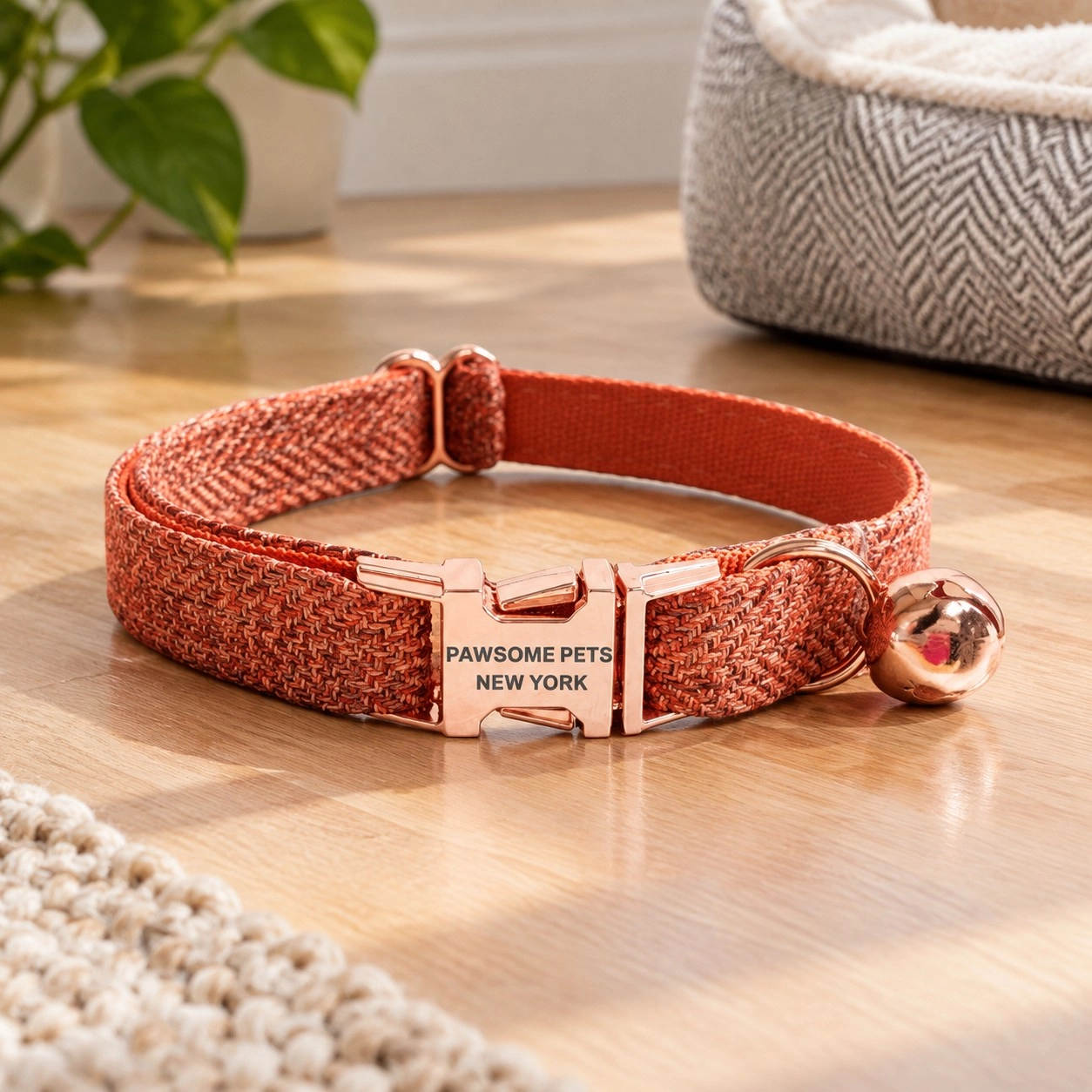Pawsome Pets New York Collier pour petit chien & chat - Dark orange