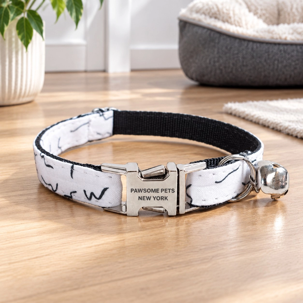 Pawsome Pets New York Collier pour petit chien et chat - Noir fer