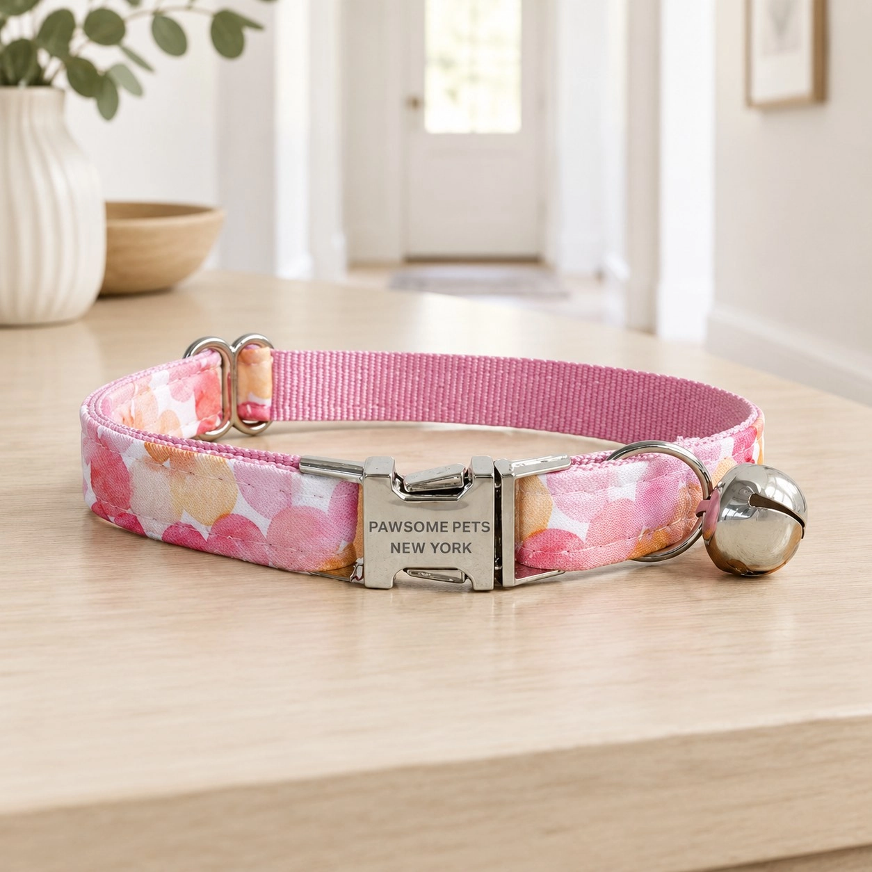 Pawsome Pets New York Collier pour petit chien et chat - Balle rose clair