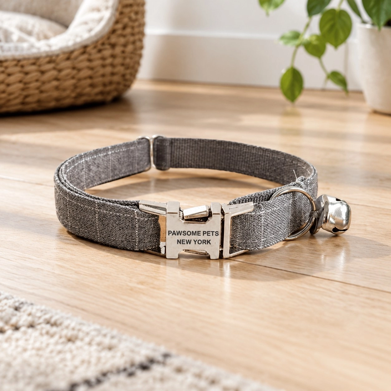 Pawsome Pets New York Collier pour petit chien et chat - Gris brumeux