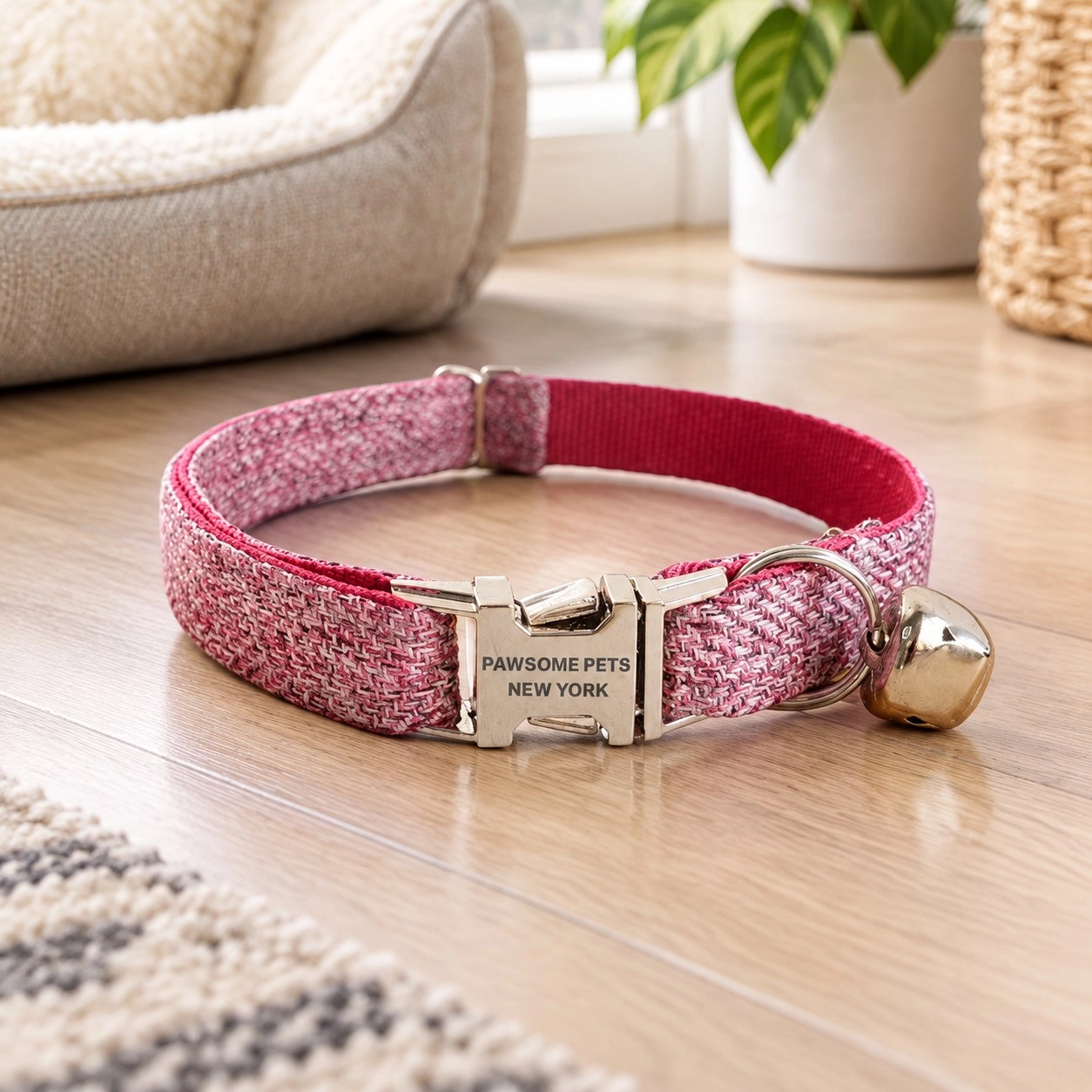 Pawsome Pets New York Petit collier pour chien & chat - Rose mauve