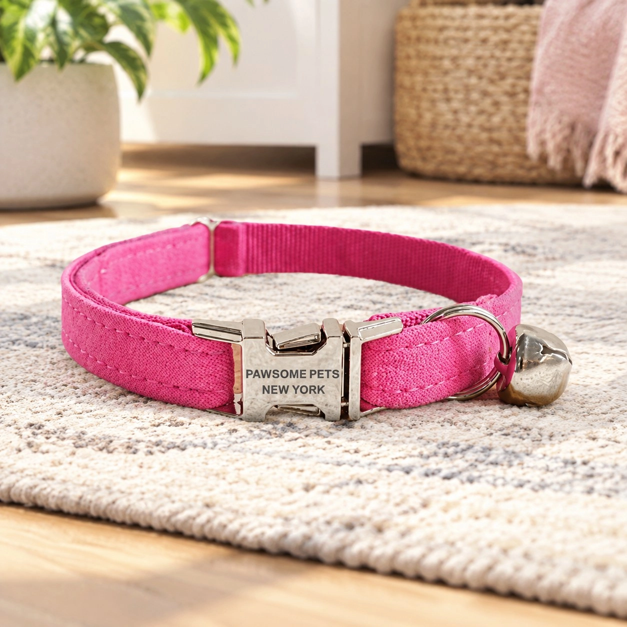 Pawsome Pets New York Petit collier pour chien & chat - Rose pink