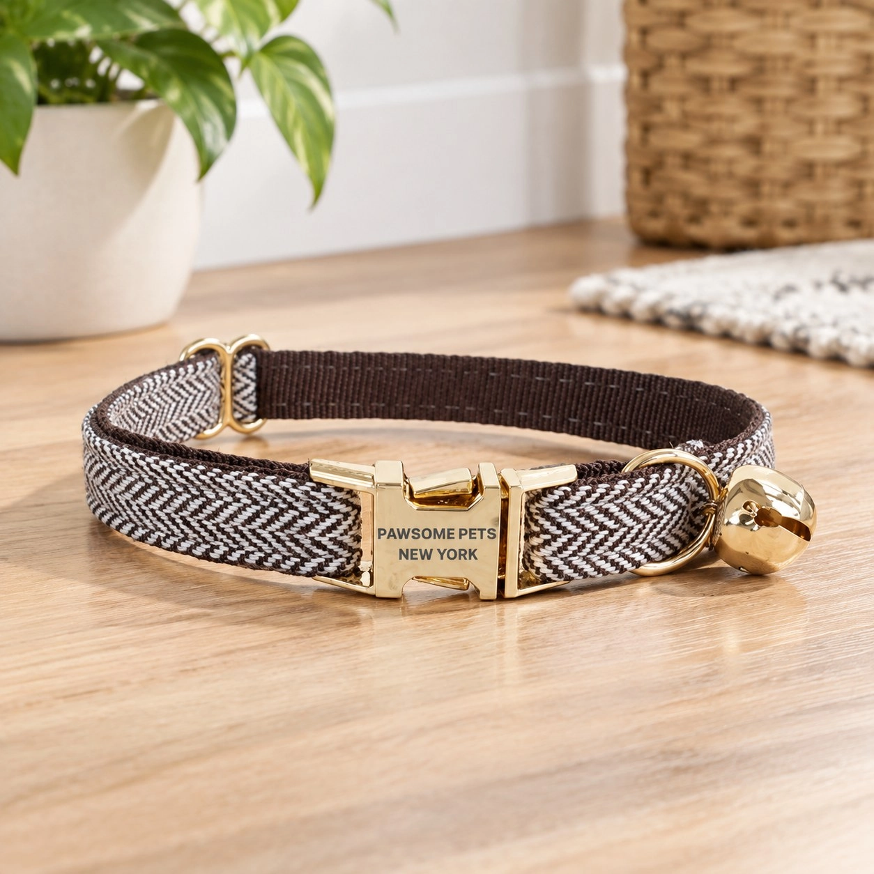 Pawsome Pets New York Collier pour chien et chat petite taille - Umber