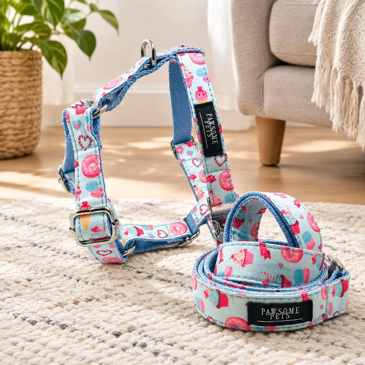 Pawsome Pets New York Pack step-in - Donut bonut (2 pièces) — Colliers, laisses et harnais