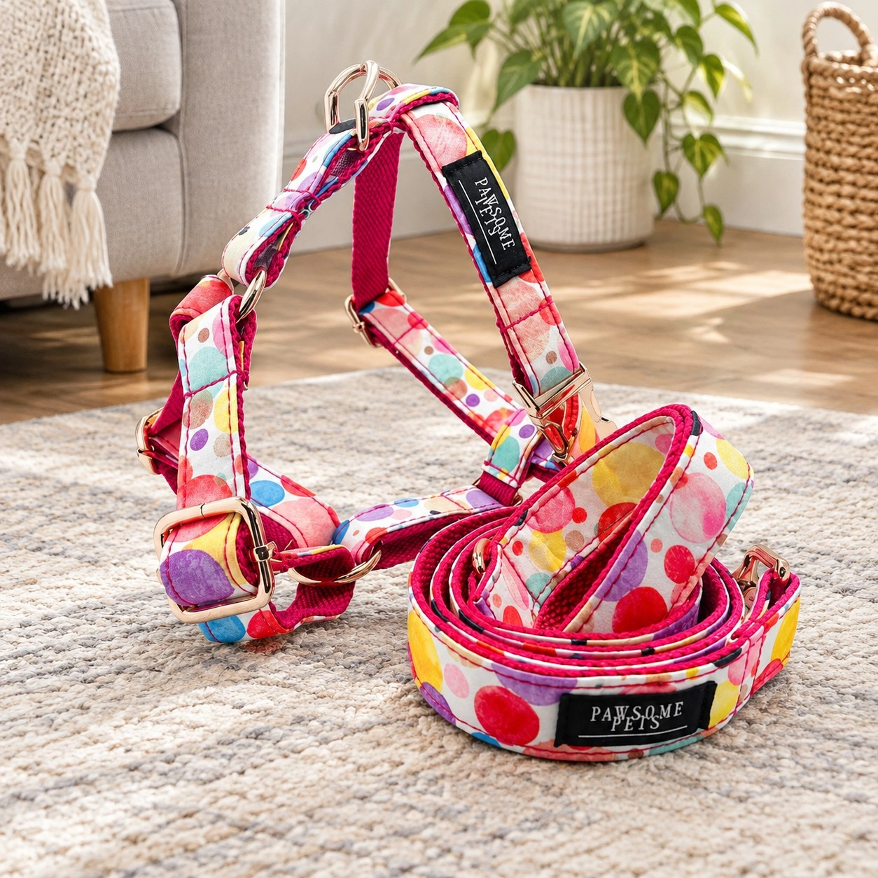 Pawsome Pets New York Bundle step-in - Oh my bubbles (2 pièces) — Colliers, laisses et harnais
