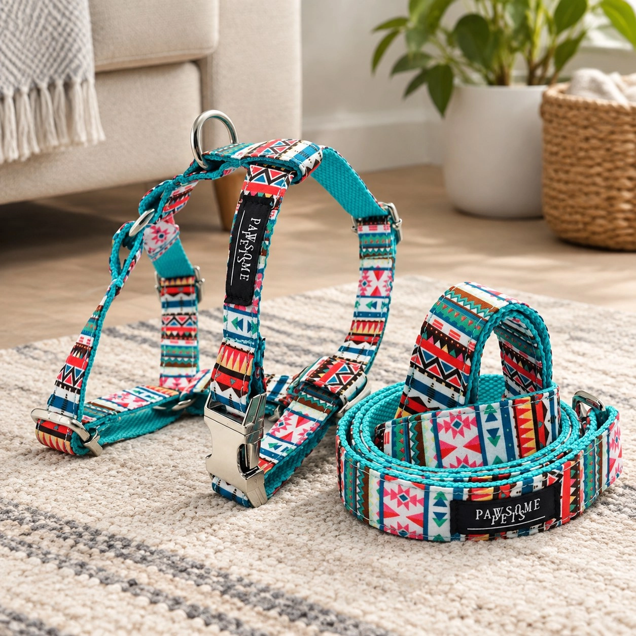 Step in bundle - Tropical (2 pieces) — Collars, leads and harnesses