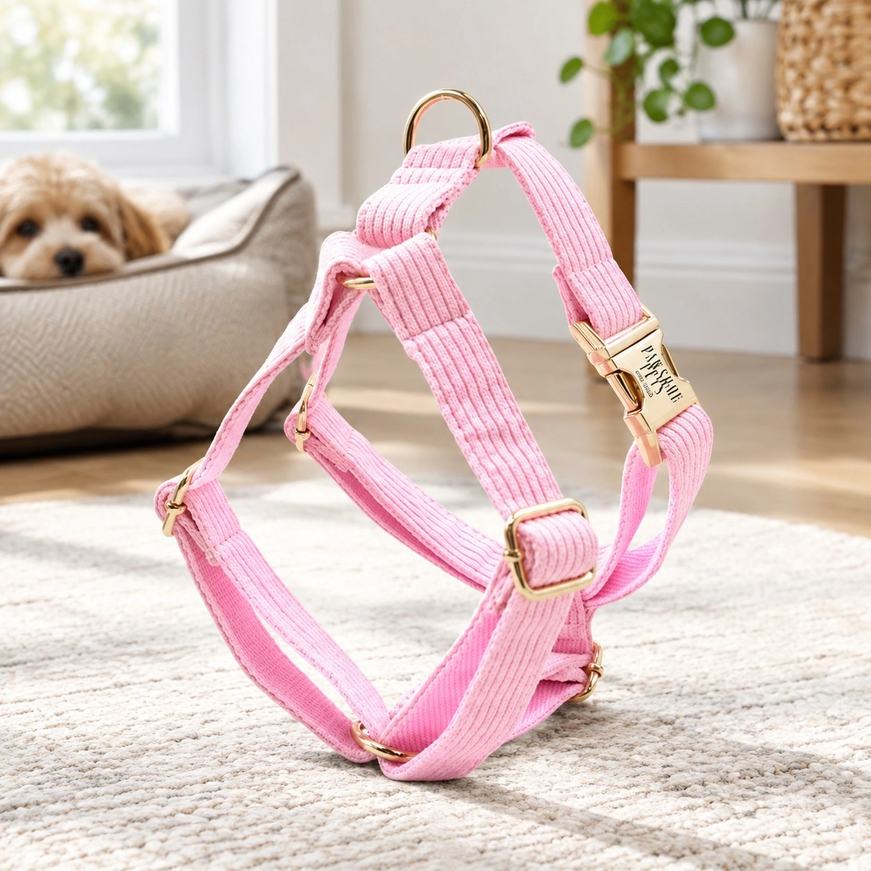 Pawsome Pets New York Harnais step-in - Rose pâle — Colliers, laisses et harnais