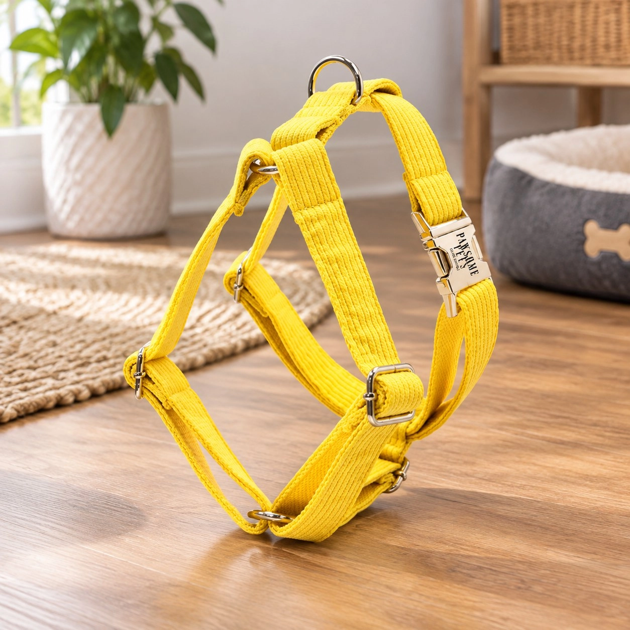 Pawsome Pets New York Harnais step-in - Jaune vif — Colliers, laisses et harnais