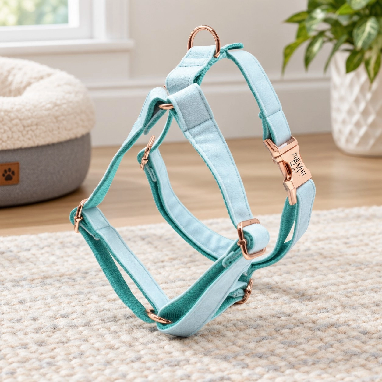 Pawsome Pets New York Harnais step-in - Bleu glacier — Colliers, laisses et harnais