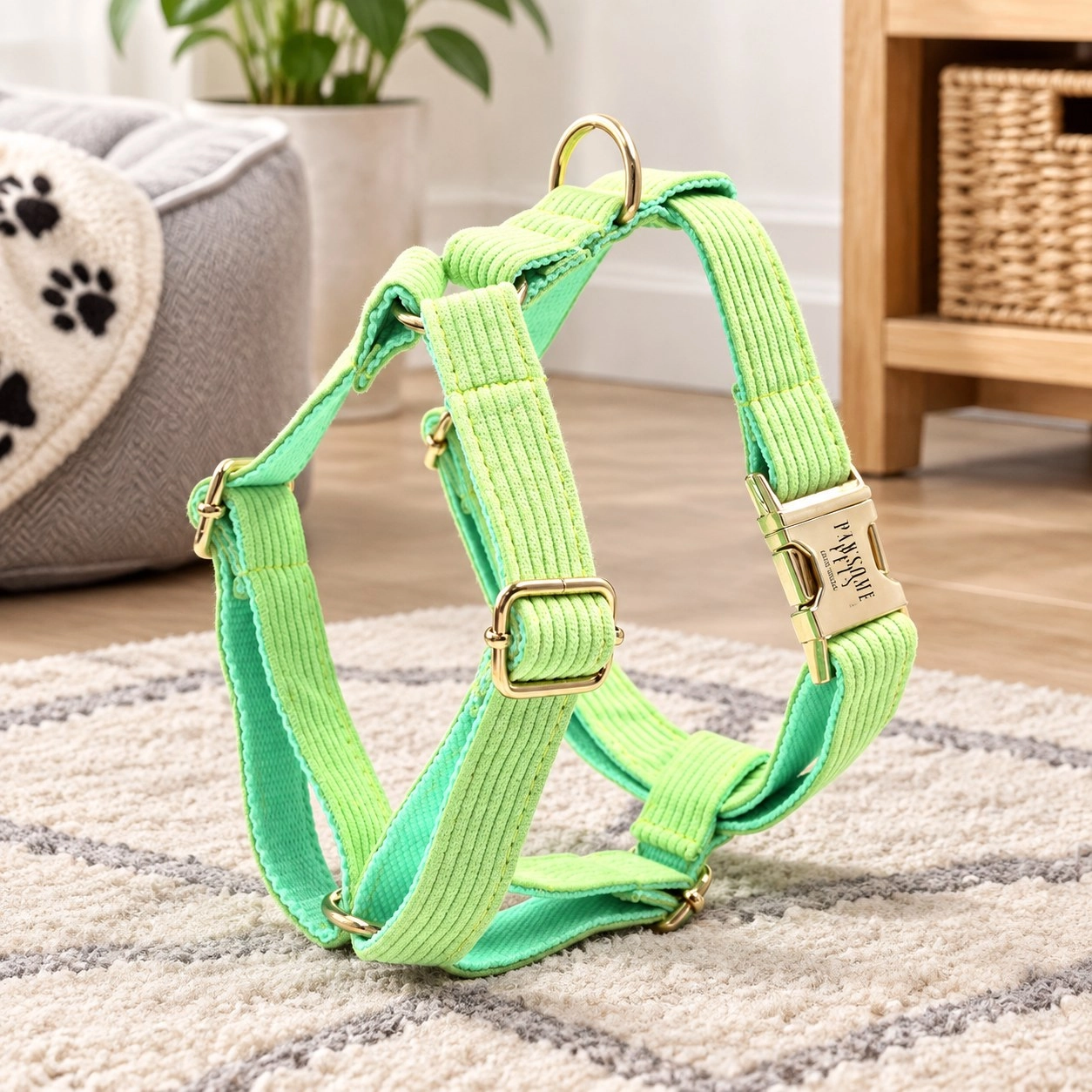 Pawsome Pets New York Harnais step-in - Vert clair — Colliers, laisses et harnais