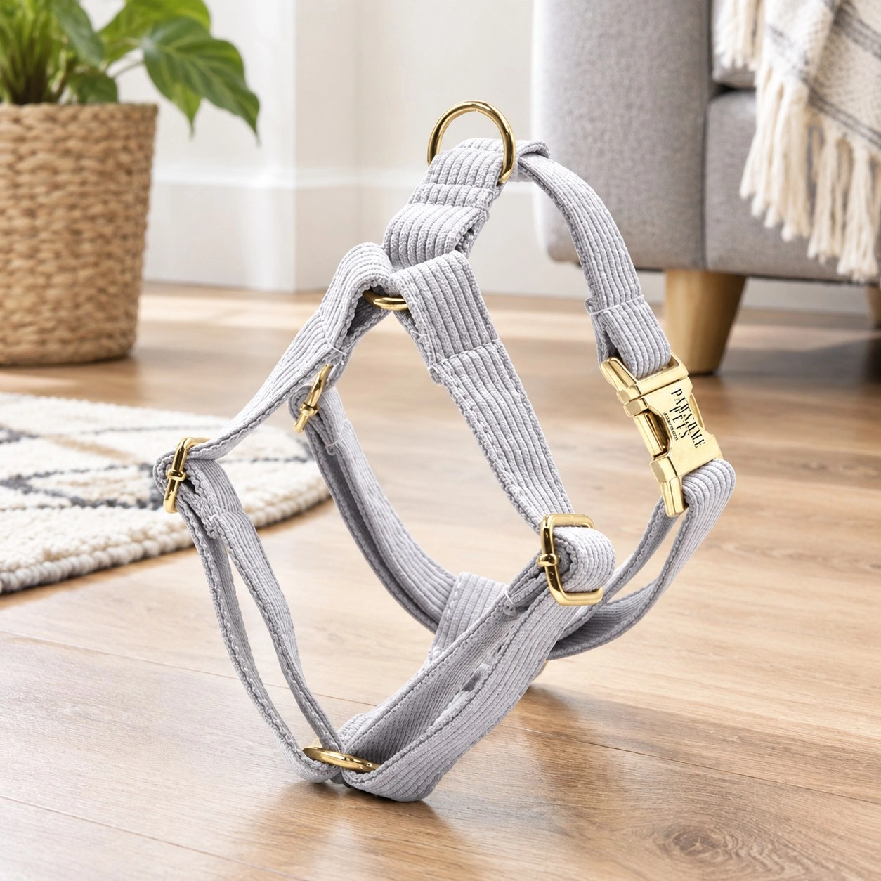 Pawsome Pets New York Harnais step-in - Gris clair — Colliers, laisses et harnais