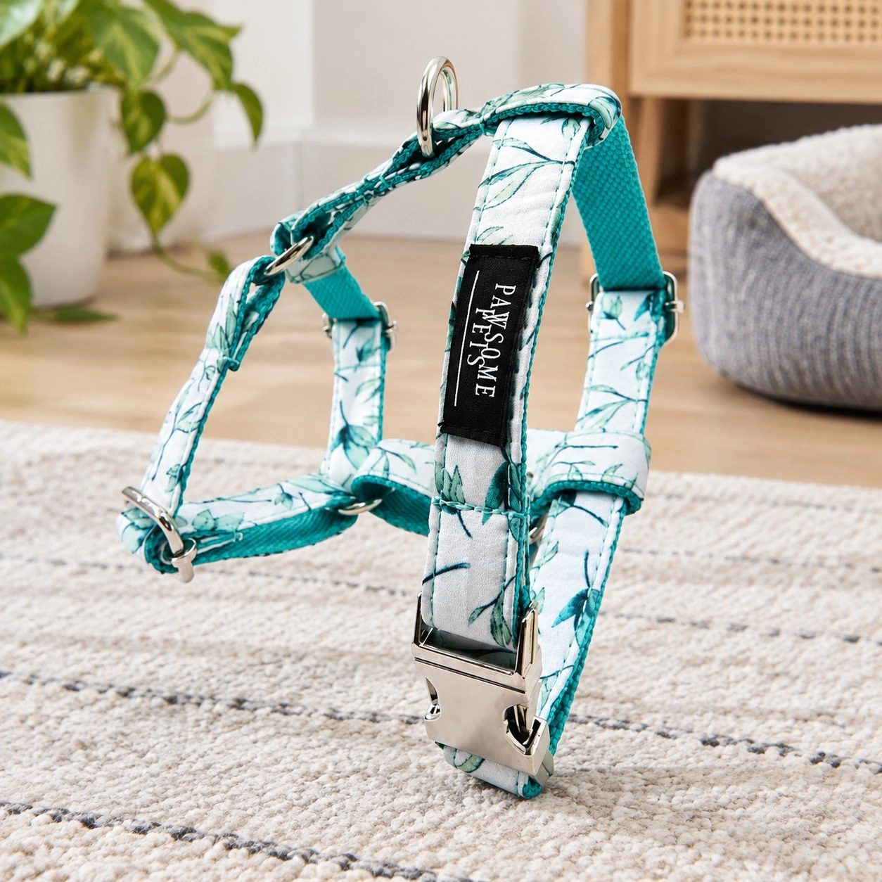 Pawsome Pets New York Harnais step-in - Vert feuille de menthe — Colliers, laisses et harnais