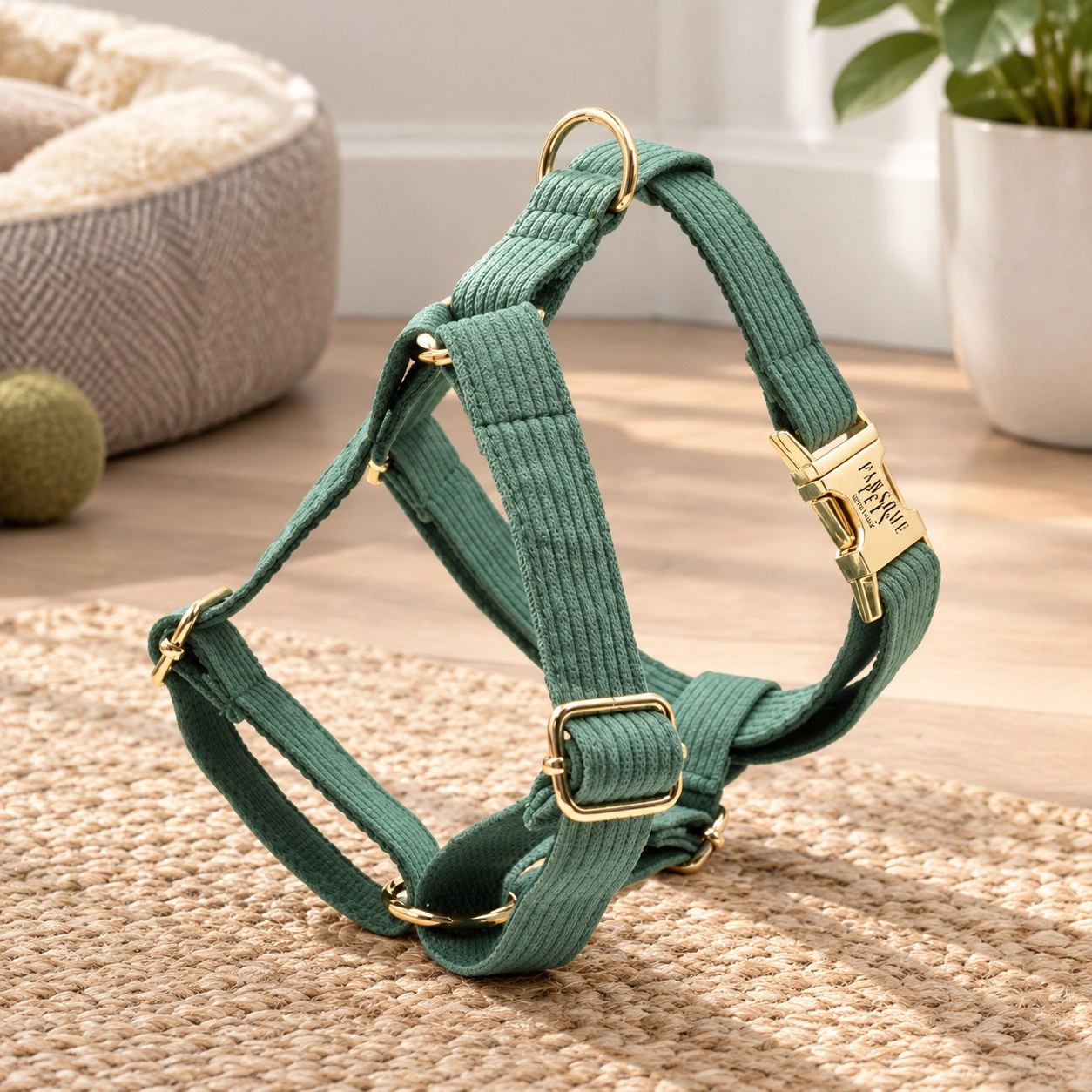 Pawsome Pets New York Harnais step-in - Vert olive — Colliers, laisses et harnais