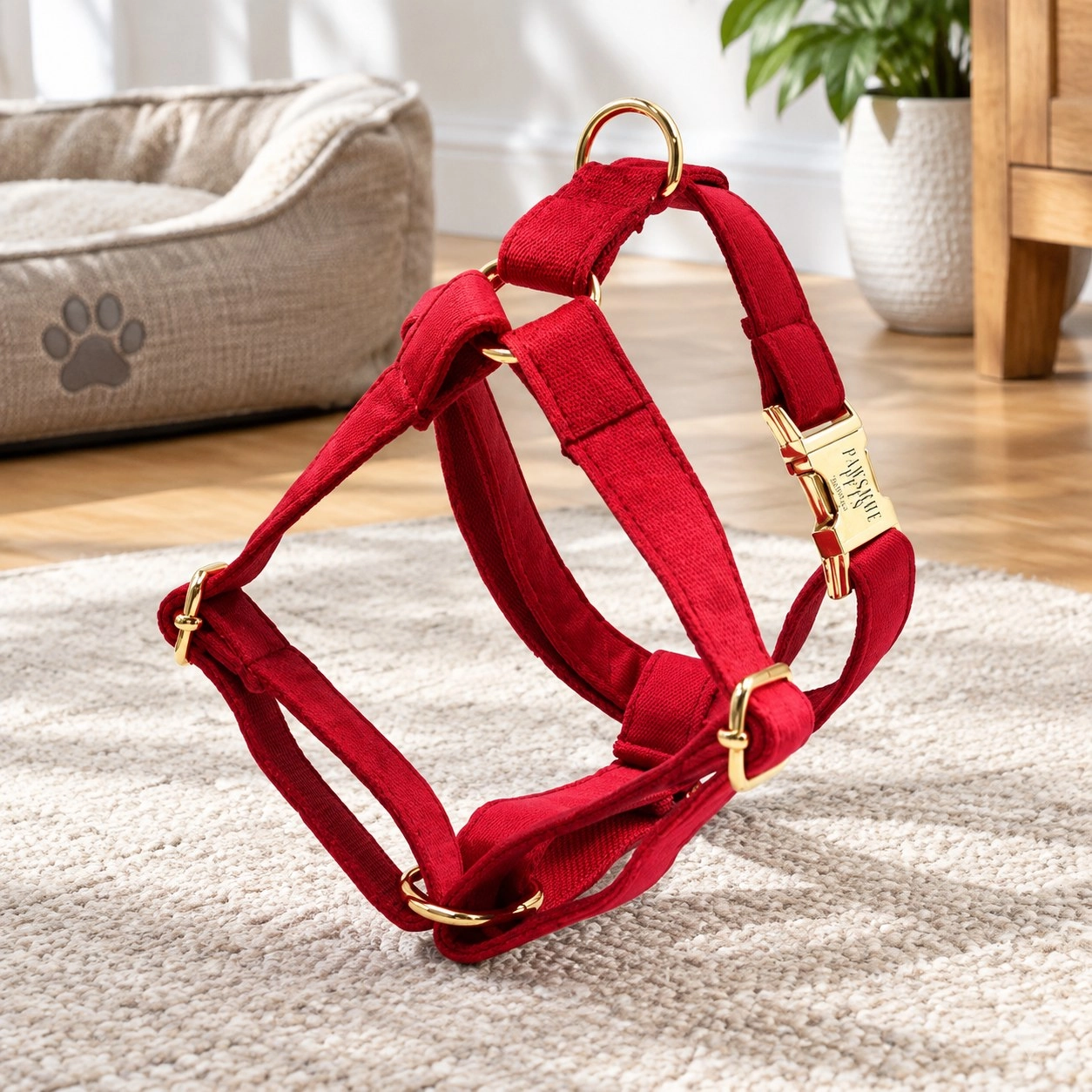 Pawsome Pets New York Harnais step-in - Rouge — Colliers, laisses et harnais