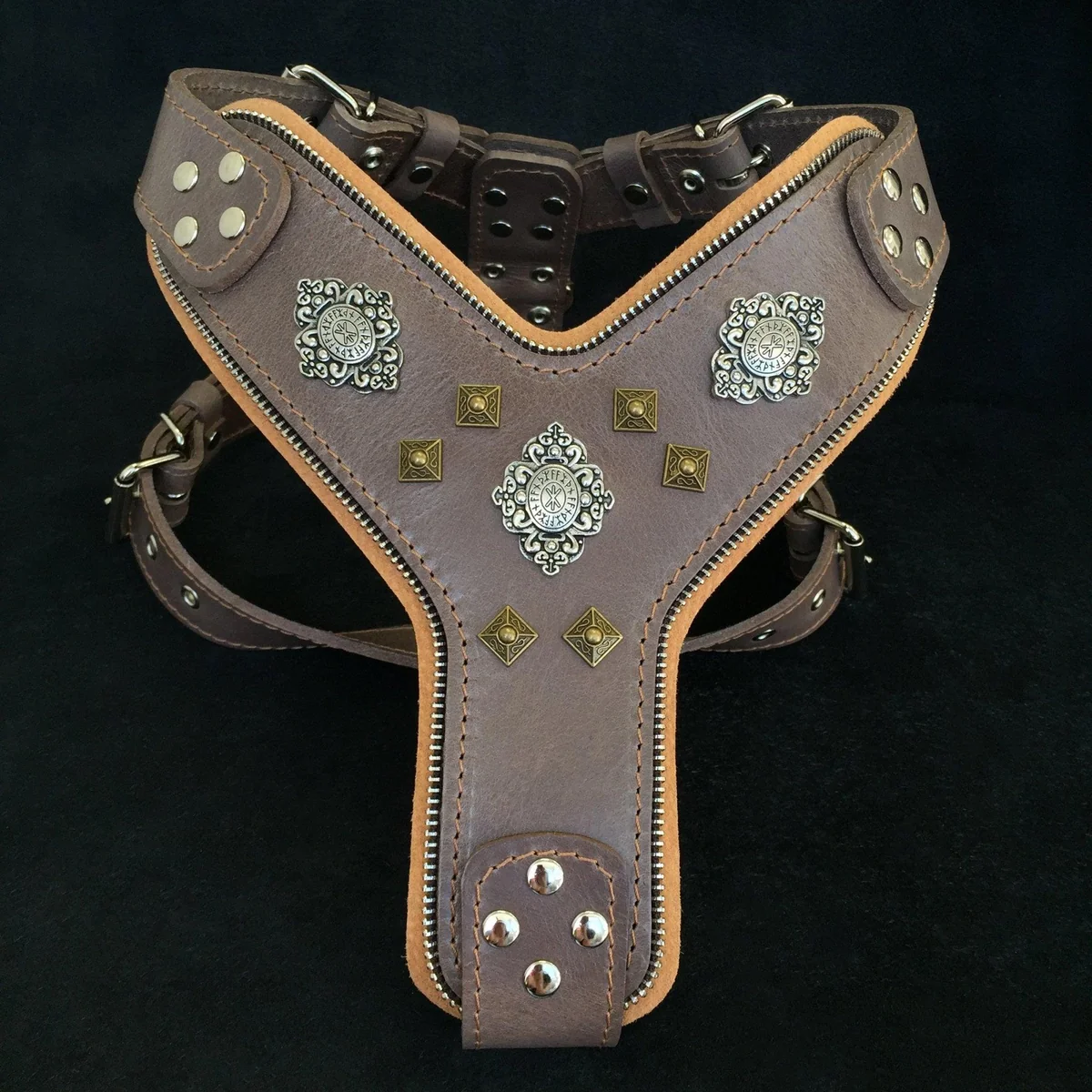 Bestia The "Aztec" Grey Harness — Colliers, laisses et harnais