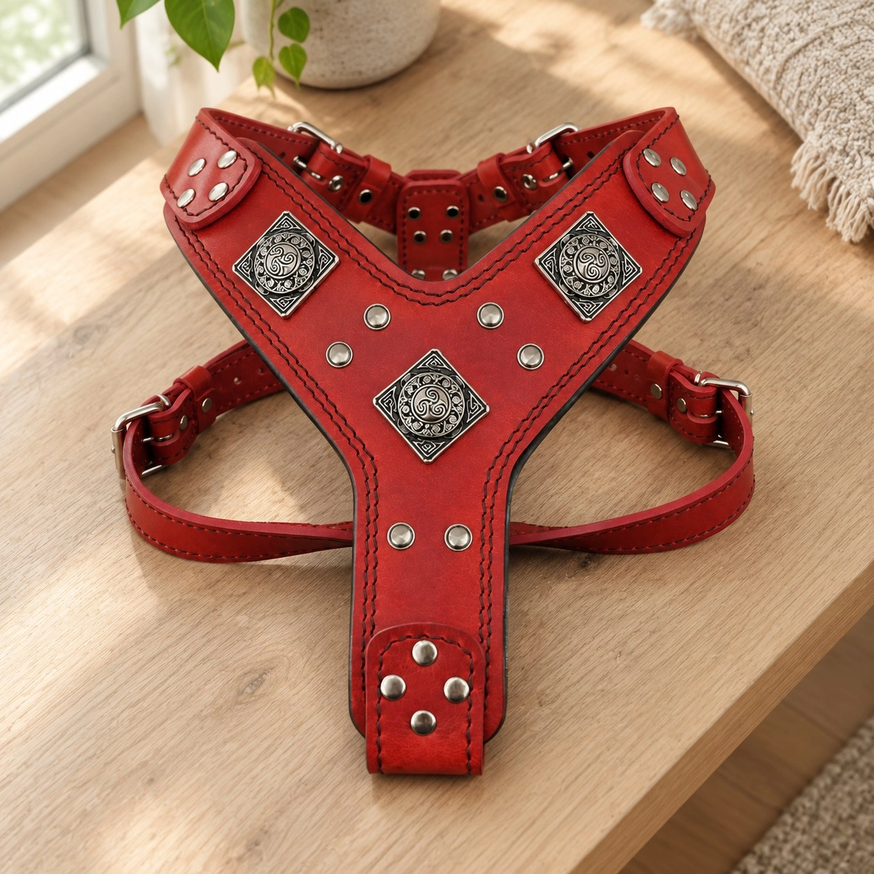 Bestia Le harnais "Eros" RED — Colliers, laisses et harnais
