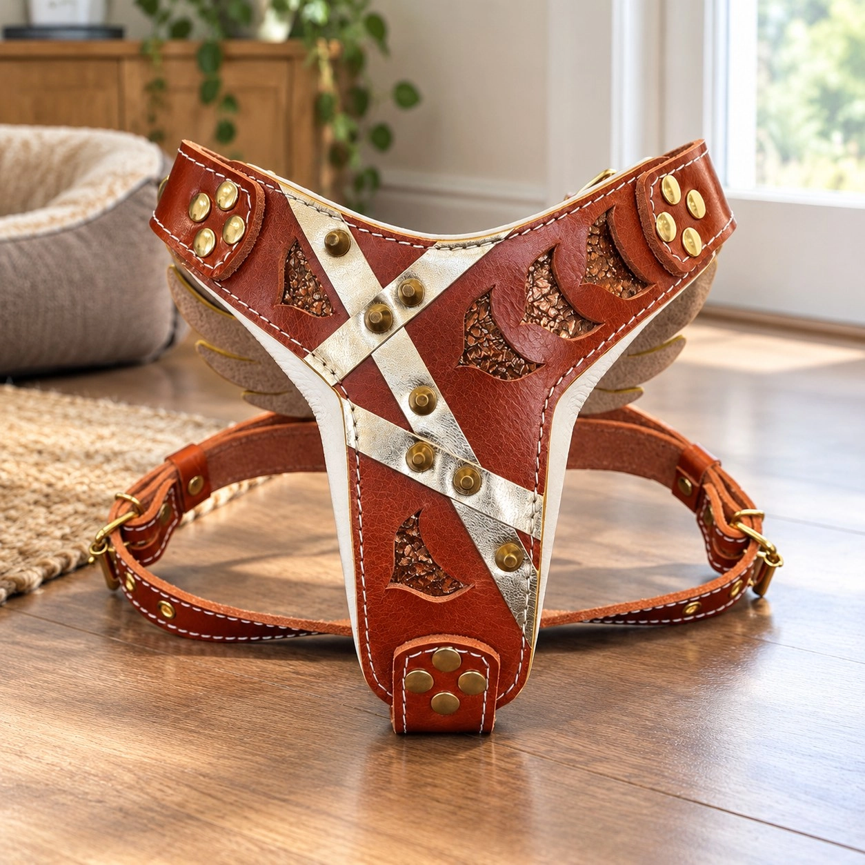 Bestia Le harnais en cuir « Hermes » – Grandes et races géantes — Colliers, laisses et harnais