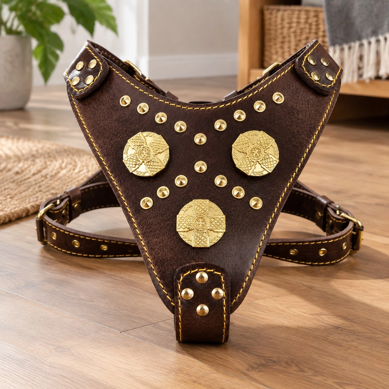 Bestia Le harnais brun « Maximus » — Colliers, laisses et harnais