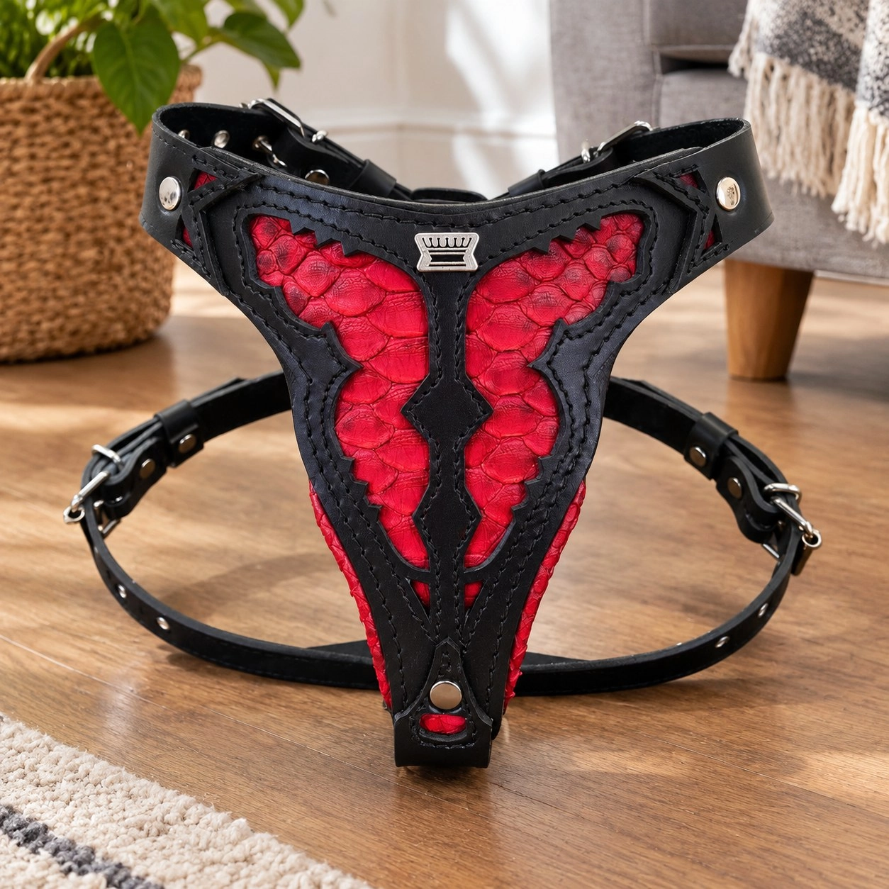 Bestia Le harnais "Red Dragon" taille moyenne — Colliers, laisses et harnais