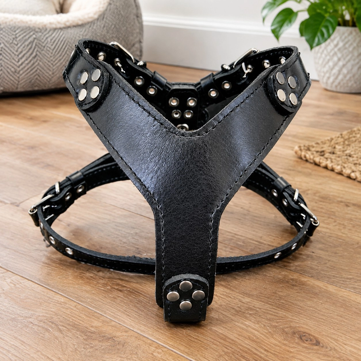 The ''Style'' harness Black Small to Medium Size — Collars, leads and harnesses