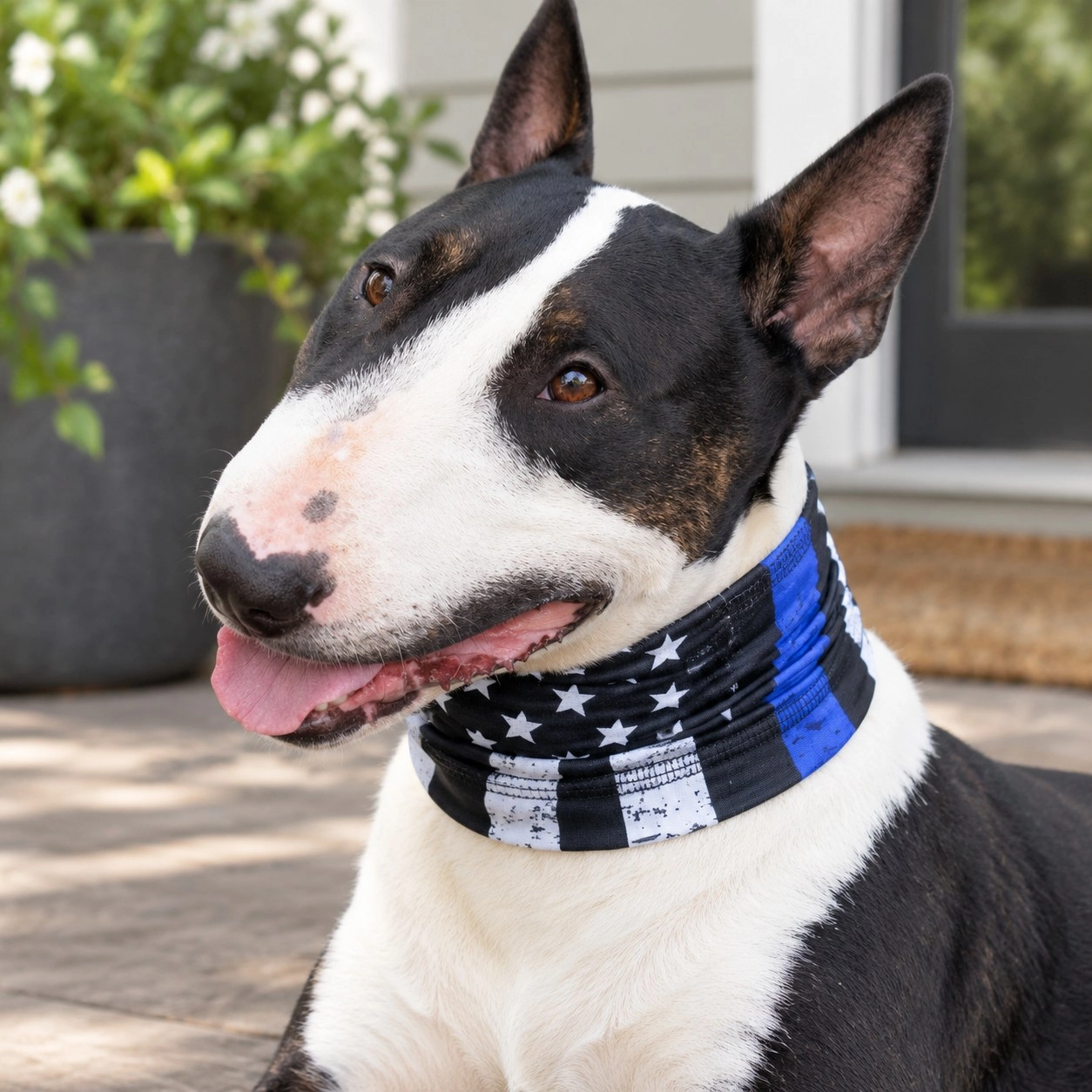 Pup Scruffs Thin Blue Line tour de cou pour chien — Vêtements pour chiens