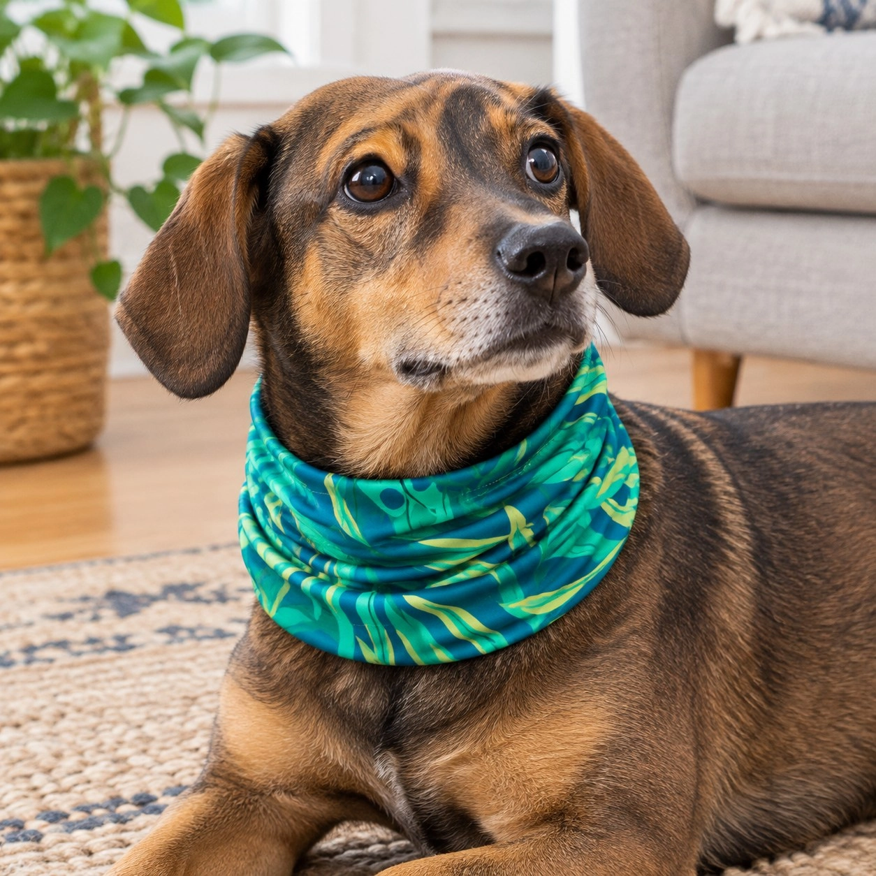 Pup Scruffs Tropupcal Rainforest tour de cou pour chien — Vêtements pour chiens