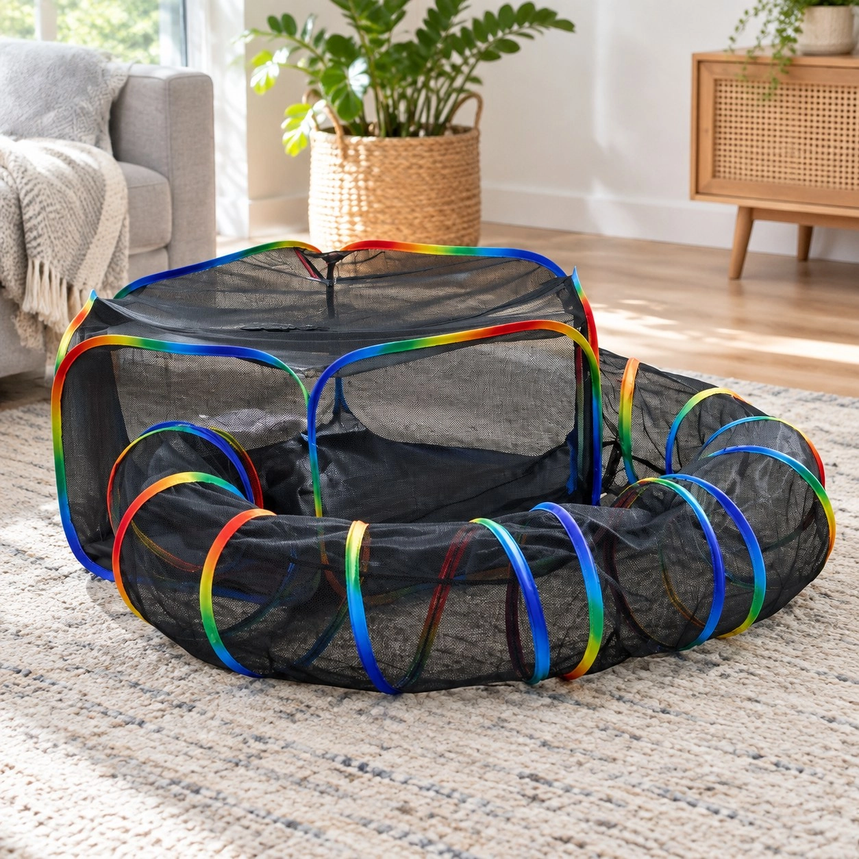 Tm Tente de jeu portable en forme de tunnel pour chats & petits animaux — Jouets