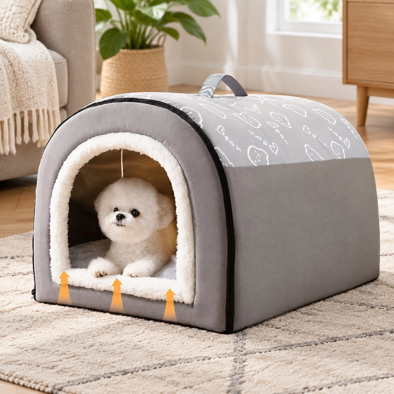 Tm Couchage pour chien chaud et clos pour toutes les saisons — Paniers et caisses